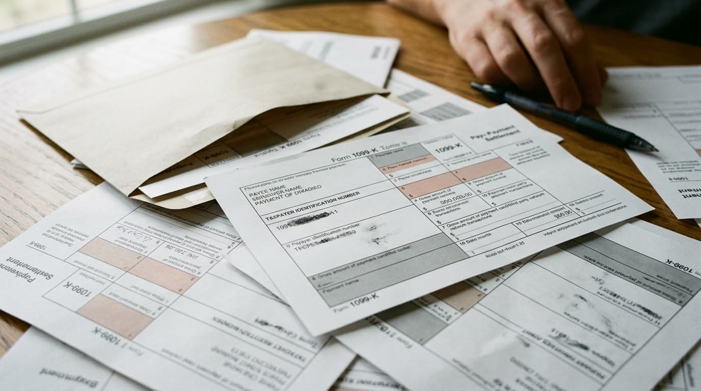 Close-up of IRS Form 1099-K illustrating the 1099-K threshold 2026 rule change