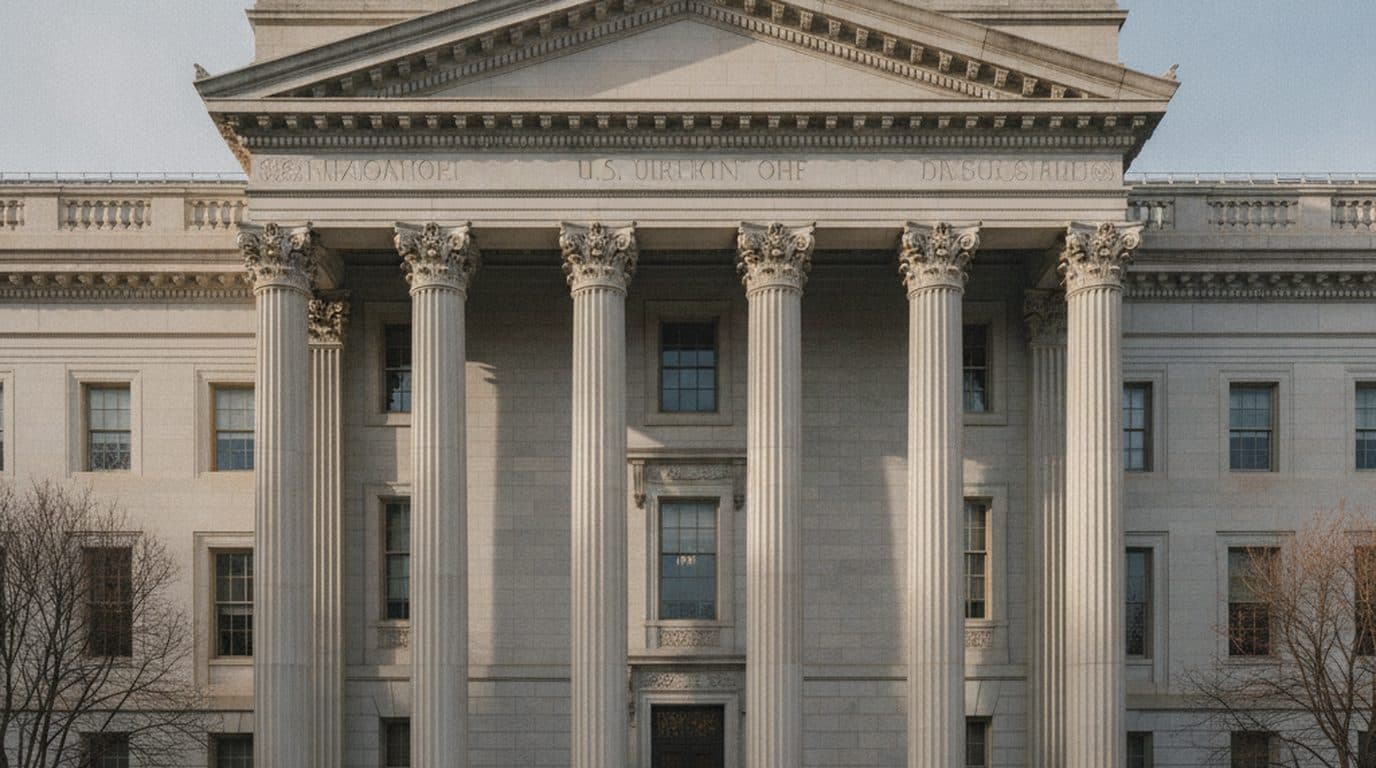 Exterior of the U.S. Department of the Treasury building in Washington, D.C., home to FinCEN, which sets BOI reporting requirements