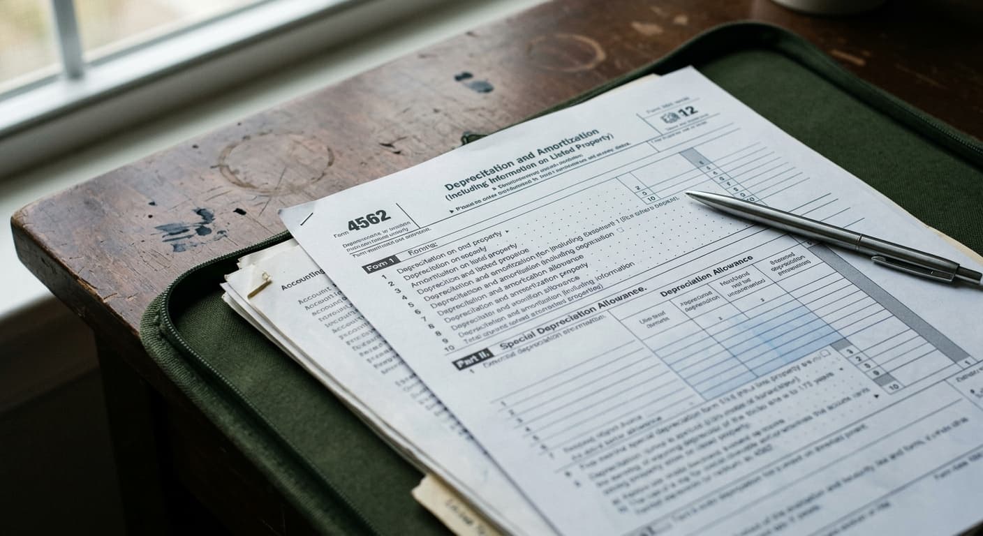 IRS Form 4562 used to claim bonus depreciation 2026 on qualifying business property